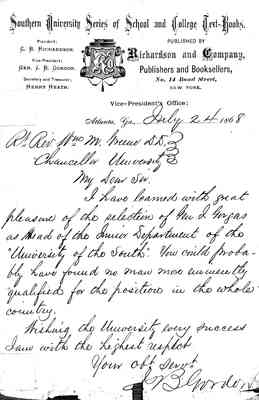 William Mercer Green Papers Box 1 Folder 16 Correspondence 1868-69 Document 11