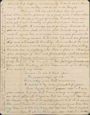 Correspondence, 1854
