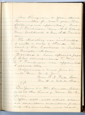 High Point Garden Club Minutes, 1924-1927 (6 of 9)