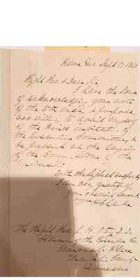 Vault Early Papers of the University Box 1 Document Cornerstone Invitation 175