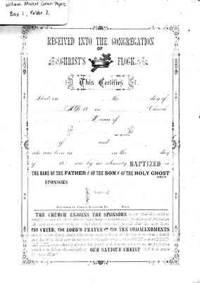 William Mercer Green Papers Box 1 Folder 2 Biographical Data Document 10