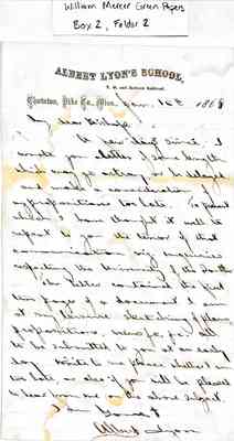 William Mercer Green Papers Box 2 Folder 2 Jan.-Feb. 1868 Document 4