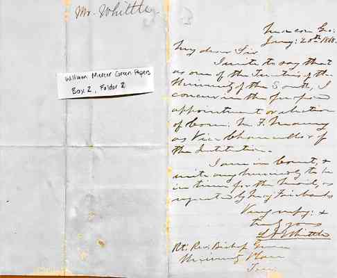 William Mercer Green Papers Box 2 Folder 2 Jan.-Feb. 1868 Document 8