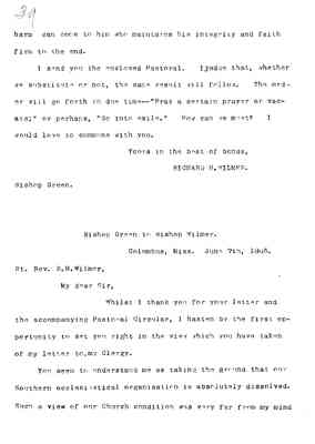 William Mercer Green Papers Box 2 Folder 9 Document 8