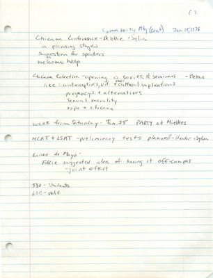 MECHA Meeting Minutes, 1975-1976