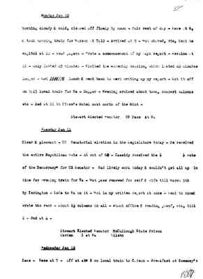 Diary 61-4: January, 1887 - preliminary transcript