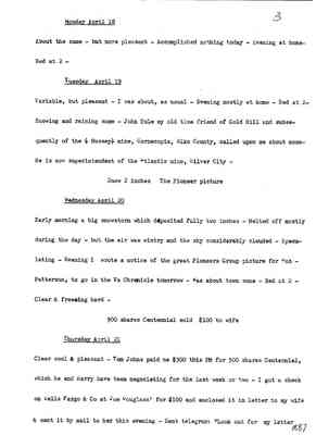 Diary 62-1: April 14-30, 1887 - preliminary transcript