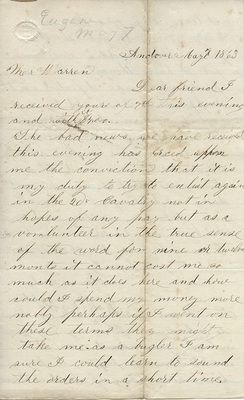 Houghton Letter 1863-05-07 Page 1