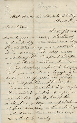 Houghton Letter 1863-12-28 Page 1