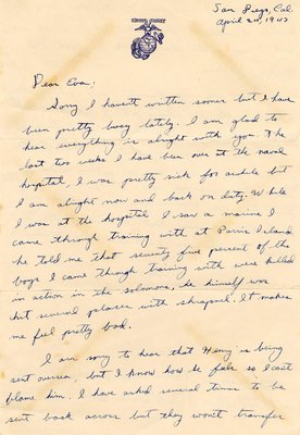 Letter from Jewell H. Spears to Eva S. Moorefield, Apr. 24, 1943