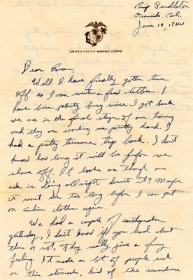 Letter from Jewell H. Spears to Eva S. Moorefield, Jun. 19, 1944