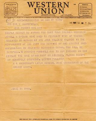 Telegram to Eva S. Moorefield, Mar. 29, 1945