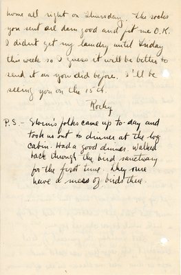 Rockwell Keeney Jr 1934 Handwritten Letters