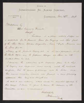 1876-01-28 Letter from Superintendent Lovering to President Spelman, 1831.018.004-049