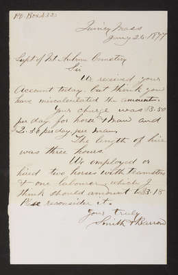 1877-01-26 Letter from Smith & Barrow to Superintendent Lovering, 1831.018.004-012