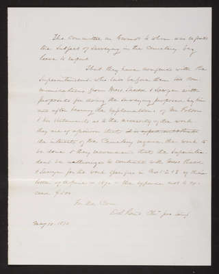 1870-05-10 Trustee Committee on Grounds: Surveying Land, 1831.033.003-027C