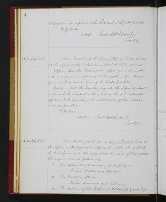 1871-1874 Trustee Records of Committees, Volume 2, 1831.009.002