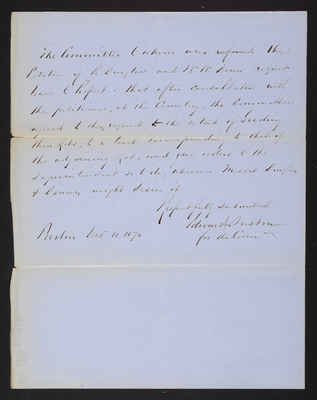 1870-12-10 Trustee Committee on Lots, Report on Douglas and Denis Lots, 1831.036.022