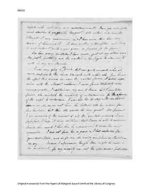 Maria Templeton to Margaret Bayard Smith, 5 December 1799