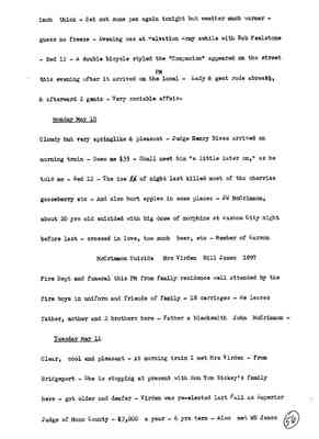 Diary 73-05: May, 1897 - preliminary transcript