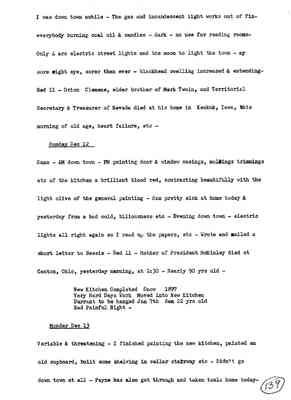 Diary 73-12: December, 1897 - preliminary transcript