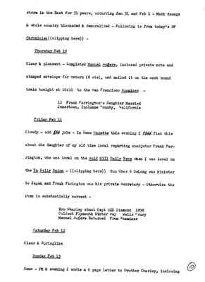 Diary 74-02: February, 1898 - preliminary transcript