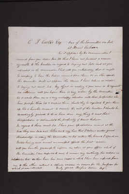 1850s-12 Letter: Superintendent Rufus Howe to Charles P. Curtis, 1831.018.001-012