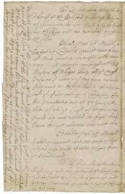 L.c.2158: Newsletter received by Richard Newdigate, Arbury, 1693 March 30
