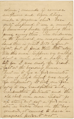Letter Fragment, from Eliza A. Fisher to Ann F. Fisher, Aug. 5, 1893