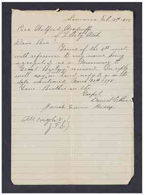 Letter from Daniel E. Price, 18 February 1895 [LE 15014]