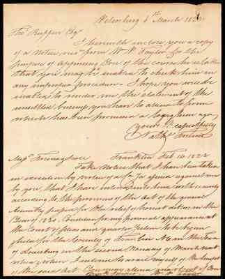 folder 099: Correspondence, 1–14 March 1822