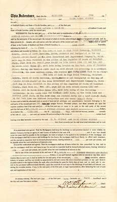 Shipman-High Point Savings & Trust Deed, June 16, 1913