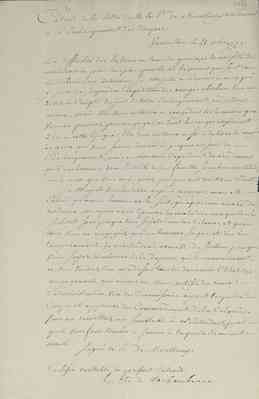No. 13: Extrait lettre de Montbarrey (certifié par Rochambeau) sur rengagement et congés - 1779/12/20