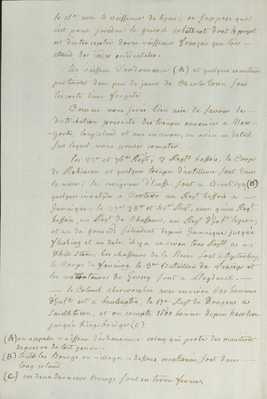 No. 23 - Copy 1: Lettre non signée donnant renseignements sur situations forces anglaises - 1780/09/18