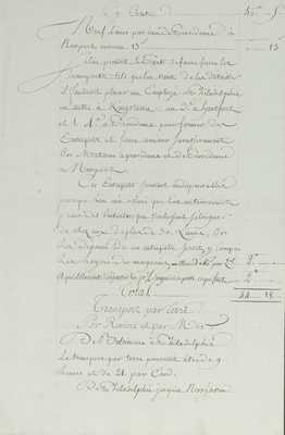 No. 29: Mémoire sur prix des farines à Newport signé Dauré - 1780/09/16