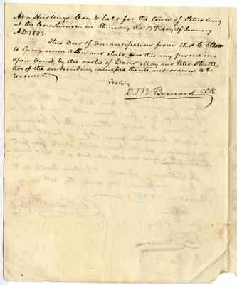 Allen, Georgianna; etc. : Deed of Emancipation, Petersburg City