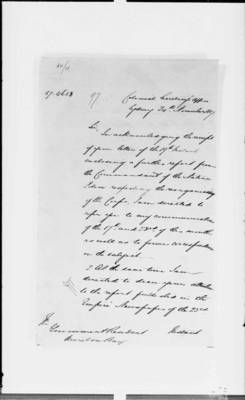 QSA17617 1857 Letter from William Elyard to Government Resident 24 November, Letters addressed to the Government Resident by the Colonial Secretary, Sydney, on the Native Police, DR50997