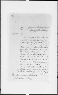 QSA17617 1857 Letter from William Elyard to Government Resident 16 October, Letters addressed to the Government Resident by the Colonial Secretary, Sydney, on the Native Police, DR50997