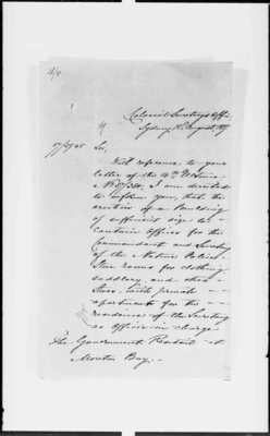 QSA17617 1857 Letter from William Elyard to Government Resident 18 August, Letters addressed to the Government Resident by the Colonial Secretary, Sydney, on the Native Police, DR50997