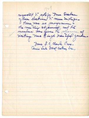 High Point Garden Club Minutes, 1928-1931 (3 of 11)