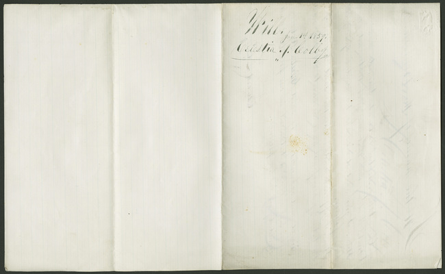 Celestia Colby will 1 Jan 1859