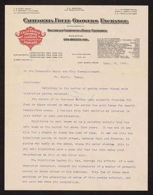 Council Proceedings:  September 1, 1907