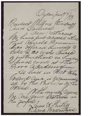 Letter from Lewis Warren Shurtliff and Richard Ballantyne, 3 January 1894 [LE-41520]