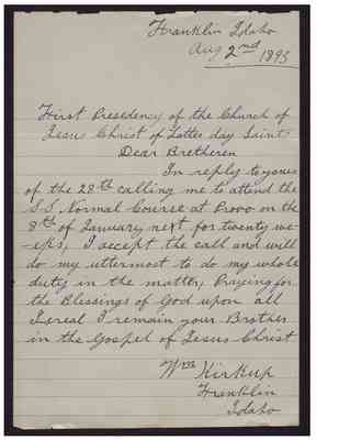 Letter from William Kirkup, 2 August 1893 [LE-41634]