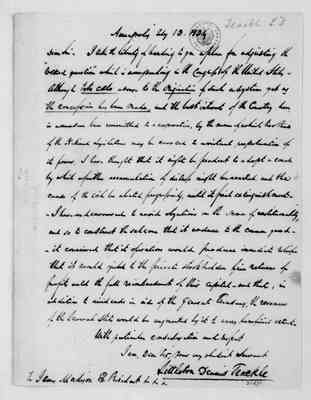 Littleton Dennis Teackle to James Madison, July 13, 1834.