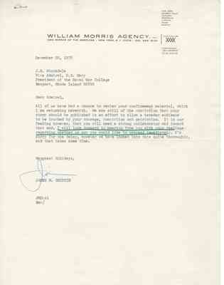 Letter from James M. Griffin to James B. Stockdale, 1978 Dec 22