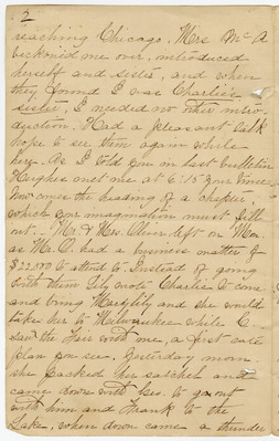 Letter From Eliza Fisher to Ann F. Fisher, August 6, 1893