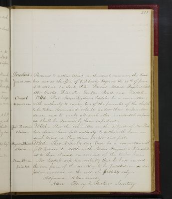 Trustees Records, Vol. 1, 1835 (page 219)