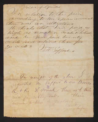 1873-03-19 Letter: T.H. Safford to Colonel Folsom, guidebooks, "Boston Fire," 2014.020.002-001
