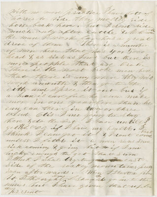Elk Grove ranching letter from "Sardine" to "Otis" in Vermont, 1859